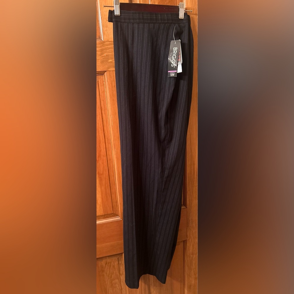 Briggs New York Black Pinstripe trousers